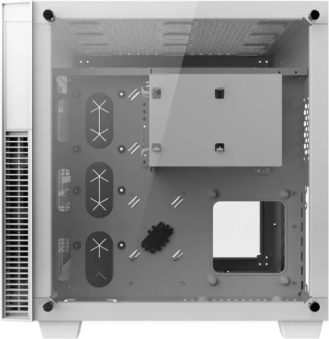 Alt view image 3 of 7 - anidees AI-CL-Cube-W Lite Cube ATX Tempered Glass Gaming Case, Compatible with EATX/ATX M/B - White version