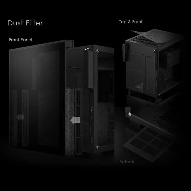 Alt view image 7 of 7 - anidees AI Crystal Cube ATX Tempered Glass PC Gaming Case with 5 x AI AUREOLA RGB Fans , Support 280/240 Radiator - Black RGB AI-CRYSTAL-CUBE-AR