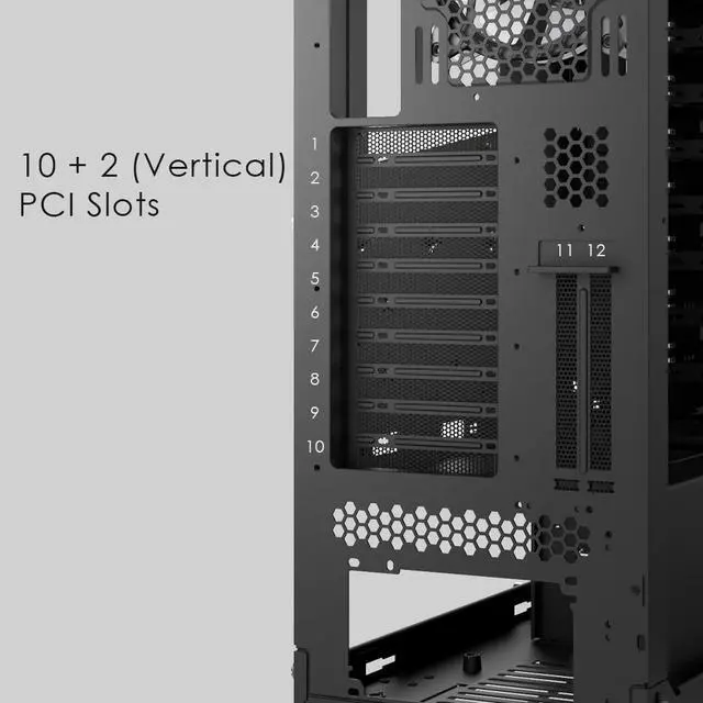 Alt view image 6 of 7 - anidees AI Crystal 480/360 Radiator XL Lite with 4 RGB Fans - ATX Full Tower Case - Black