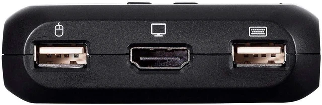 Alt view image 5 of 6 - Monoprice 2-Port USB HDMI/Audio Cable KVM Switch with Remote Port Selector, 1920x1200 and 1080p, Support Windows, Mac OS X, and Linux