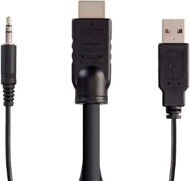 Alt view image 11 of 13 - Monoprice HDMI USB 3.5mm Audio Combo Cable - 10 Feet, 4K@60Hz, HDR, for KVM Switches - Switch Series