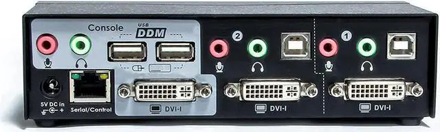 Alt view image 3 of 3 - UD-12AP High Definition Single Monitor Video USB Audio DVI KVM w/DDM & Multi-hotkey (UD-12AP-KIT-10)