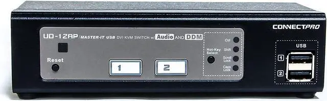 Alt view image 2 of 3 - UD-12AP High Definition Single Monitor Video USB Audio DVI KVM w/DDM & Multi-hotkey (UD-12AP-KIT-10)