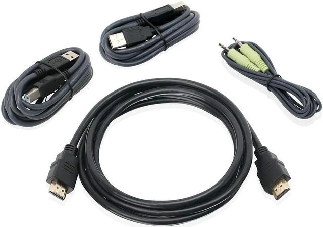 Alt view image 3 of 3 - IOGEAR HDMI, USB KVM Cable Kit with Audio (TAA), 6-Foot G2L802UTAA3