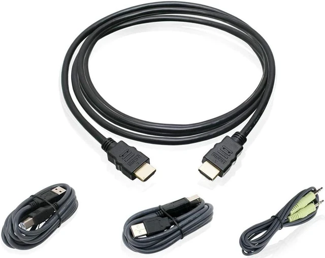 Alt view image 2 of 3 - IOGEAR HDMI, USB KVM Cable Kit with Audio (TAA), 6-Foot G2L802UTAA3