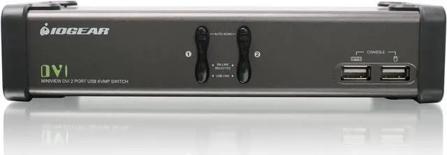 Alt view image 2 of 3 - IOGEAR 2-Port DVI KVMP Switch w/Full Set of Cables, (GCS1102 TAA Compliant), Black