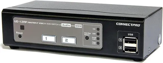 Main image of UD-12AP High Definition Single Monitor Video USB Audio DVI KVM w/DDM & Multi-hotkey (UD-12AP-KIT-10)