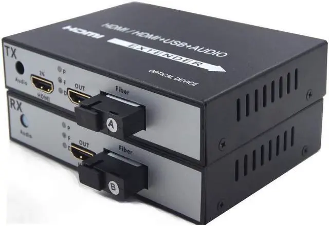 Alt view image 3 of 7 - Ennovor HDMI Extenders - HDMI Video/Audio Over Fiber Optic up 20Km,Transmitter and Receiver (Without KVM,with Loop Out)