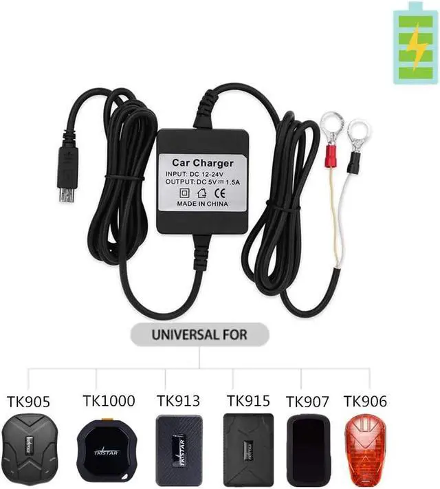 Alt view image 2 of 7 - Winnes GPS Tracker Car Battery Charger Mini USB Hard-Wired Car Charger for GPS Tracker Accessories Car Charger for Vehicles for TK905 TK915 TK1000 -USB Charging Cable for TKSTAR Car GPS Tracker