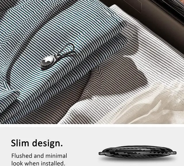 Alt view image 6 of 6 - WSKEN for Airtag Case with Keychain 2021,[Anti -Lost] Metal Carbon Fiber Protective Premium Cover Portable Protector Ring for Apple Airtags Accessories- Black