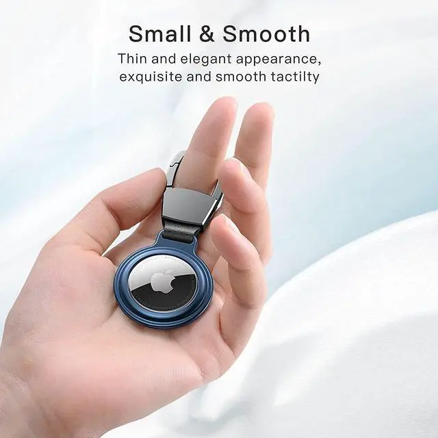 Alt view image 5 of 7 - 4 Pack Airtag Keychain Holder, Magnetic Case Compatible with Apple AirTags, Metal Air Tag Holder Anti-Lost Airtag Luggage Dog Cat Pet Collar Holder
