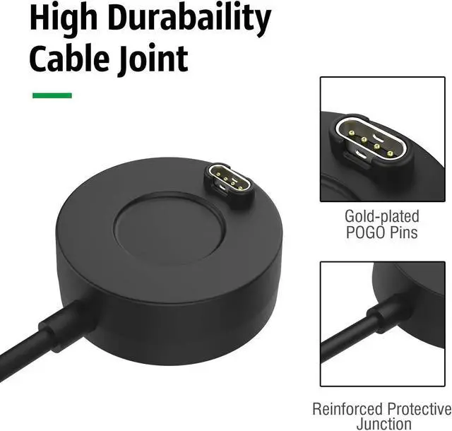 Alt view image 6 of 7 - Charger Compatible with Garmin Approach S42/ Approach S12 Replacement USB Charging Cable Date Sync Cord Adapter for Approach S42 Smartwatch Only (Black)