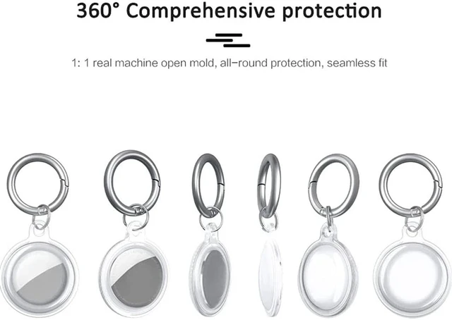 Alt view image 7 of 7 - Selyobo Airtag Case, 4 Pack Airtag Keychain Holder Silicone Air Tag Holder Keychain Lightweight Soft Anti-Lost Airtag Dog Collar Holder Anti-Scratch Protective Waterproof Airtags Case, Multicolor