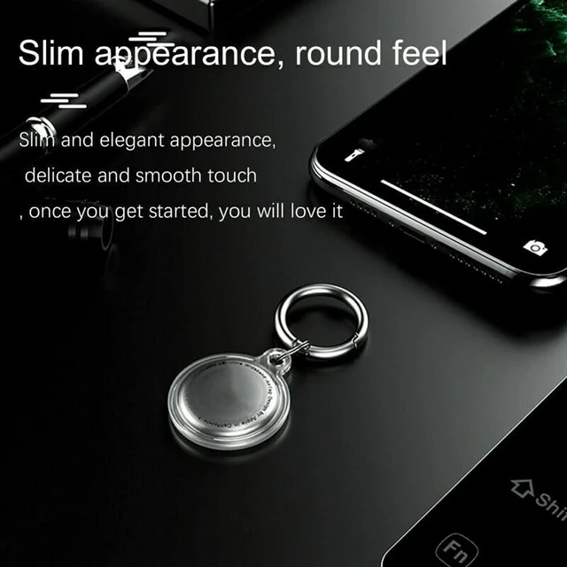Alt view image 7 of 7 - Selyobo Airtag Case, 4 Pack Airtag Keychain Holder Silicone Air Tag Holder Keychain Lightweight Soft Anti-Lost Airtag Dog Collar Holder Anti-Scratch Protective Waterproof Airtags Case, Black+White