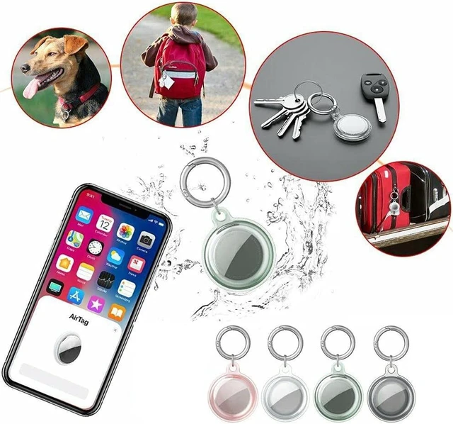 Alt view image 6 of 7 - Selyobo Airtag Case, 4 Pack Airtag Keychain Holder Silicone Air Tag Holder Keychain Lightweight Soft Anti-Lost Airtag Dog Collar Holder Anti-Scratch Protective Waterproof Airtags Case, Multicolor