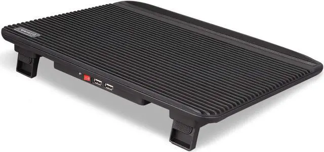 Alt view image 5 of 7 - Laptop Cooling Pad, Coolertek USB Powered Laptop Cooler, 2 Blue Silent Big Fans, Height Adjustable Non-Slip Laptop Stand with Dual USB 2.0 Ports, Fits 11-17 Inch Notebook - Black (N2)