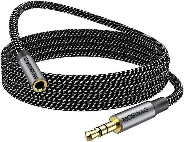 Main image of 10FT/3Meter 3.5mm Extension Cable Audio Male to Female Stereo Extension Adapter Nylon Braided Cord Compatible for Home/Car Stereos Smartphones Headphones Tablets Media Players and More