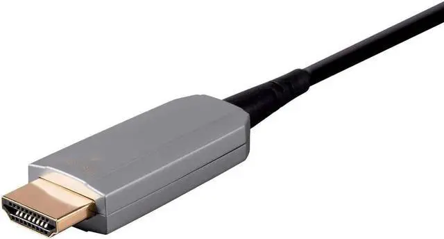 Alt view image 4 of 4 - Monoprice 4K High Speed Fiber Optic HDMI Cable - 4K@60Hz, 18Gbps, HDR, Active Optical Cable (AOC), CMP Rated, 20ft, Black