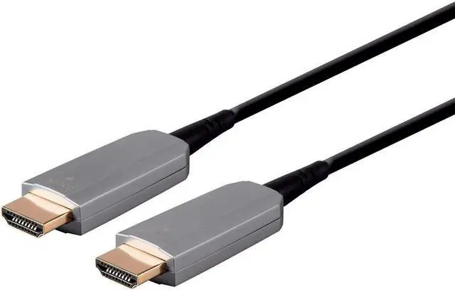 Main image of Monoprice 4K High Speed Fiber Optic HDMI Cable - 4K@60Hz, 18Gbps, HDR, Active Optical Cable (AOC), CMP Rated, 20ft, Black