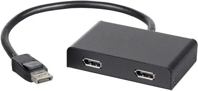 Alt view image 8 of 18 - Monoprice 2-Port DisplayPort 1.2 to DisplayPort Multi-Stream Transport (MST) Hub, DP to DP, Ideal For Digital Signage, Large Video Displays In Schools