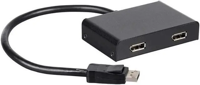 Alt view image 9 of 18 - Monoprice 2-Port DisplayPort 1.2 to DisplayPort Multi-Stream Transport (MST) Hub, DP to DP, Ideal For Digital Signage, Large Video Displays In Schools