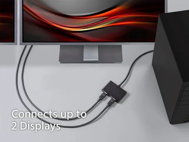 Alt view image 13 of 18 - Monoprice 2-Port DisplayPort 1.2 to DisplayPort Multi-Stream Transport (MST) Hub, DP to DP, Ideal For Digital Signage, Large Video Displays In Schools