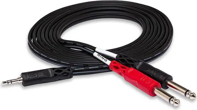 Alt view image 5 of 5 - CMP-159 3.5 mm TRS to Dual 1/4" TS Stereo Breakout Cable, 9 Feet (5-Pack)