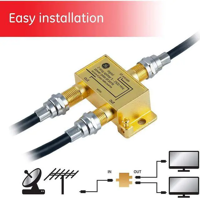 Alt view image 6 of 7 - ARRIS Surfboard G34 DOCSIS 3.1 Cable Modem & Wi-Fi 6 Router (AX3000) and GE 2-Way Coaxial Cable Splitter