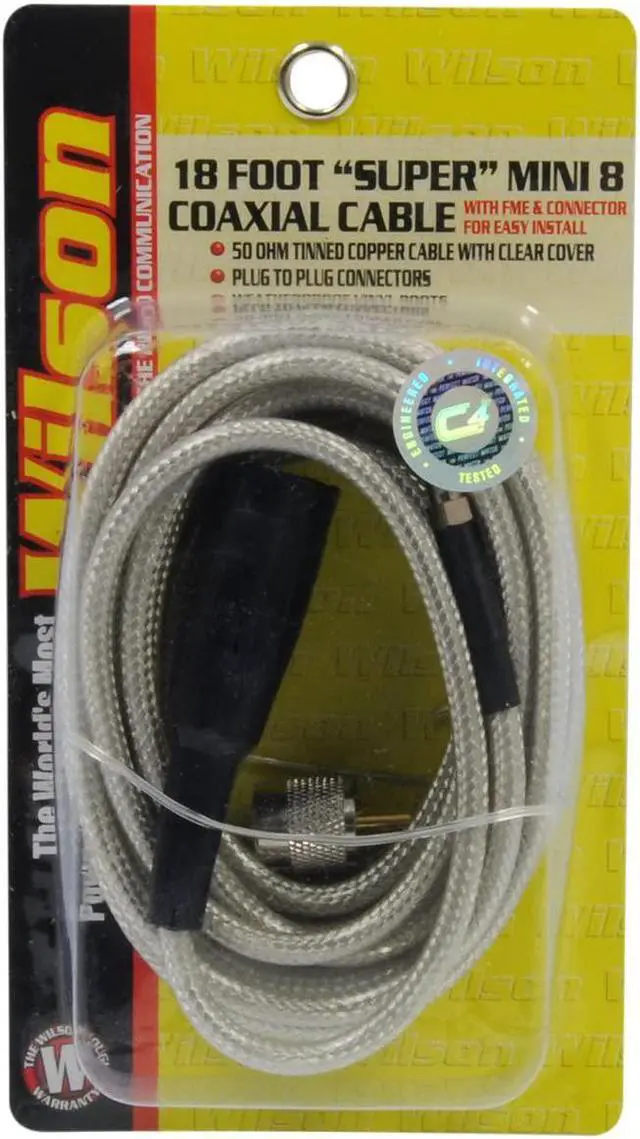 Alt view image 3 of 3 - Wilson 305-830 18-Foot Belden Coax Cable with PL-259/FME Connectors - 18FT