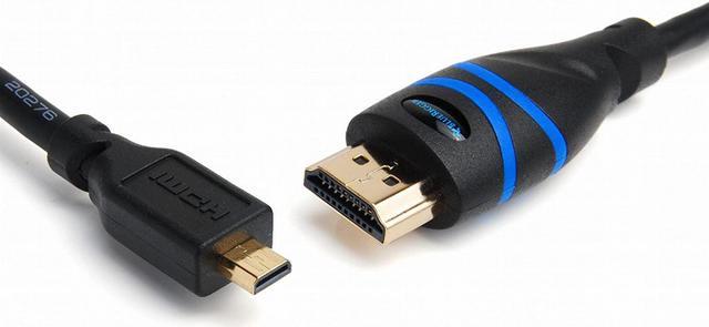 BlueRigger Micro HDMI to HDMI Cable (15 FT, 4K 60Hz, HDR, High Speed,  Ethernet) - Compatible with GoPro Hero 7/6/5/4, Raspberry Pi 4, Sony  A6000/A6300
