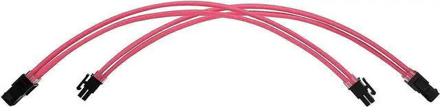 Alt view image 6 of 6 - FormulaMod Sleeve Extension Power Supply Cable Kit 18AWG ATX 24P+ EPS 8-P+PCI-E8-P with Combs for PSU to Motherboard/GPU (Pink)