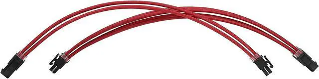 Alt view image 6 of 6 - FormulaMod Sleeve Extension Power Supply Cable Kit 18AWG ATX 24P+ EPS 8-P+PCI-E8-P with Combs for PSU to Motherboard/GPU (red)