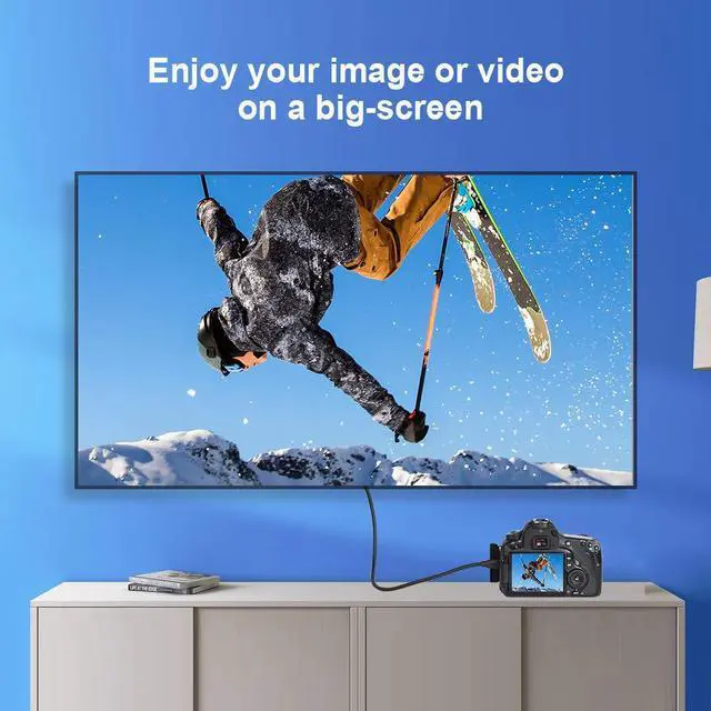 Alt view image 3 of 6 - CableCreation?Mini HDMI to HDMI Cable, High Speed 4K HDMI 2.0 Adapter Male to Male, Compatible with Graphics Card,HDTV,Tablet,Camera,Sony HDR-XR50,Nikon Z6 Canon EOS RP/EOS R/EOS 7D Mark II/XA40, 3ft