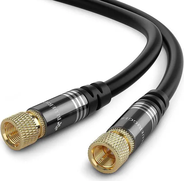 Main image of BlueRigger RG6 Digital Coaxial Audio Video Cable (10FT, Male F Type Connector, Triple Shielded) Coax Cable for HDTV, CATV, DVB-T2/C/S, Modem, Radio, Satellite Receivers