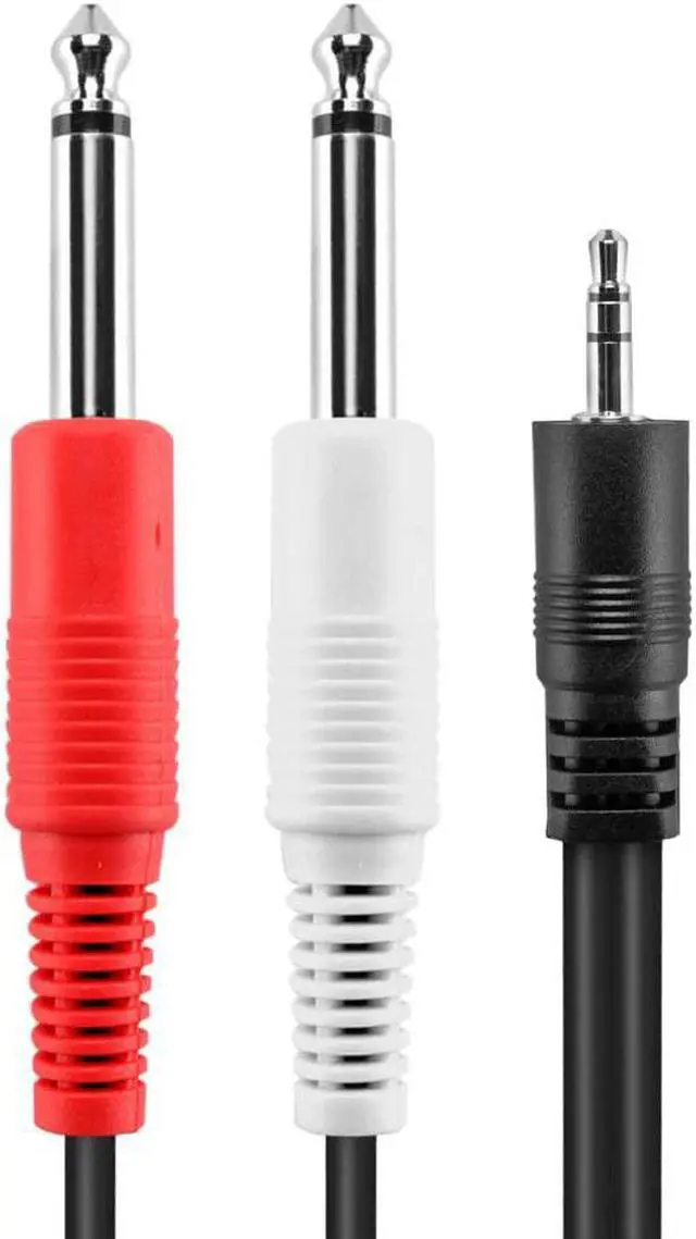 Alt view image 4 of 4 - TNP Premium 3.5mm TRS to Dual 1/4 Inch TS Audio Cable (6FT) - Male 3.5mm 1/8" Stereo AUX Auxiliary to 6.35mm 1/4" Y Adapter Connector Wire Cord Plug Jack