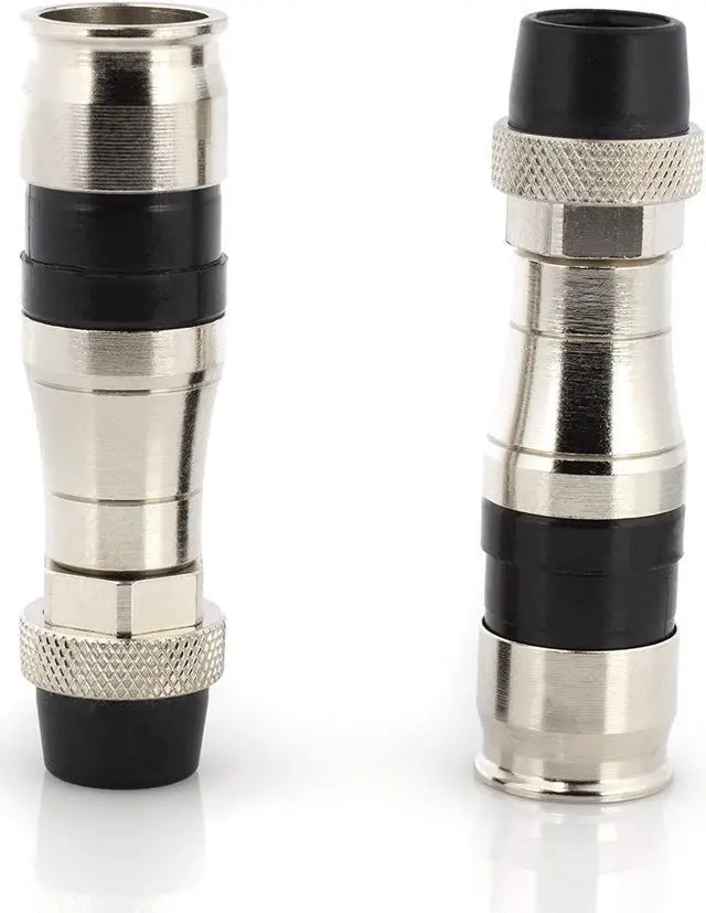 Alt view image 2 of 7 - Coaxial Cable Compression Fitting - Proudly Made in The USA - Connector - for RG11 Coax Cable - with Weather Seal O Ring, Weather Boot, and Water Tight Grip (100 Pack)