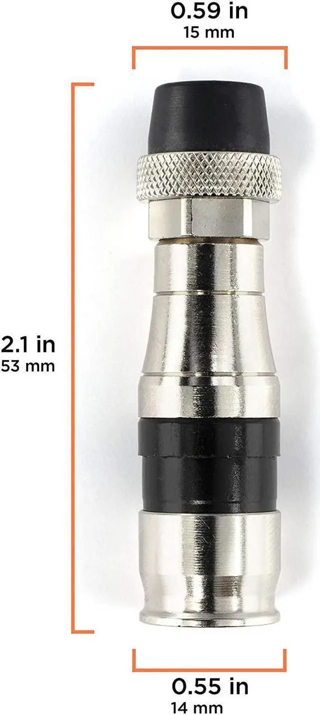 Alt view image 4 of 7 - Coaxial Cable Compression Fitting - Proudly Made in The USA - Connector - for RG11 Coax Cable - with Weather Seal O Ring, Weather Boot, and Water Tight Grip (100 Pack)