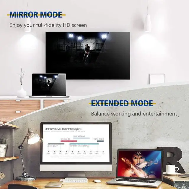 Alt view image 6 of 7 - USB to VGA Adapter USB3.0/2.0 to VGA Adapter Multi-Display Video Converter Full HD 1080P External Video Card Multi Monitor Adapter Desktop Laptop HDTV Monitor Projector (Windows 10/8.1/8/7)