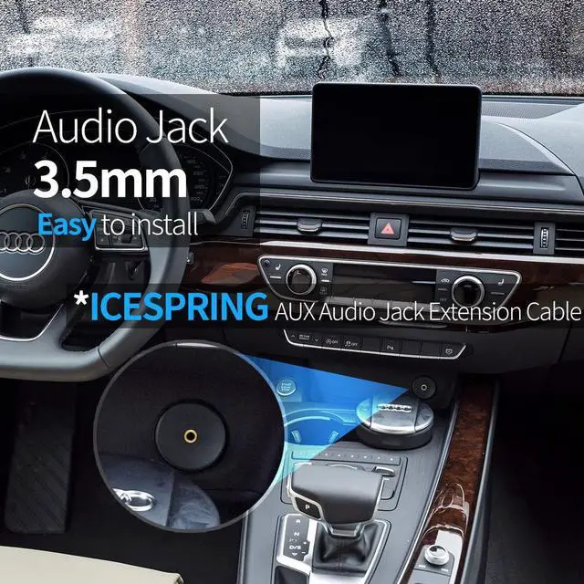 Alt view image 6 of 7 - 3.5mm Male to Female Car Truck Dashboard Flush Mount 1/8 AUX Audio Jack Extension Cable with Mounting Panel for Car Boat and Motorcycle (3 Feet)