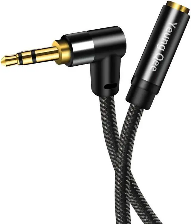 Alt view image 2 of 7 - 3.5mm Male to Female Extension Stereo Audio Cable 1 ft Audio Extension Cable AUX Headphone Extension Cable Stereo Jack Cord for Phones Headphones Speakers Tablets PCs and More (1FT/0.3m)