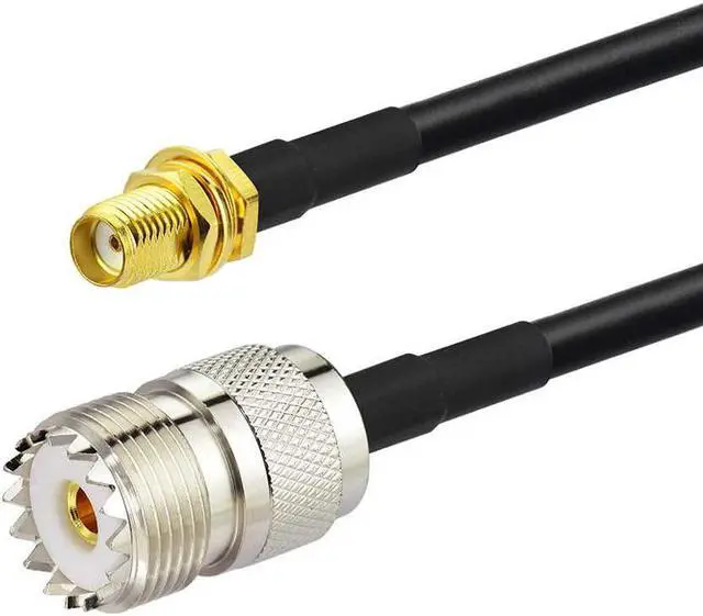 Alt view image 3 of 5 - Bingfu Ham Radio Antenna Adapter SMA Female to UHF SO239 Female RG58 Coaxial Jumper Cable 1m 3 feet (2-Pack) for Handheld Ham Two Way Radio Walkie Talkie Kenwood Baofeng BF-F8HP UV-5R UV-82 BF-888S