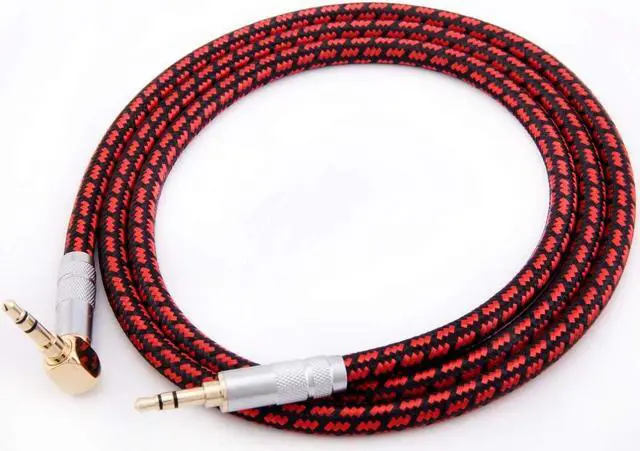 Alt view image 6 of 7 - 3.5mm Aux Cord 3.2ft/1m Audiophile Stereo Audio Cable Braided Gold-Plated Unbreakable for Laptop Tablets Headphones Smartphones Cars MP3 Players