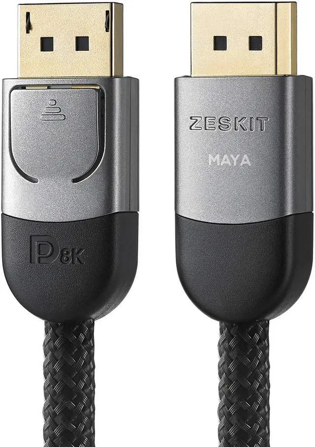 Main image of Maya Certified DP 1.4 Cable, 4K 120Hz 8K 60Hz 1440p 144Hz 240Hz HDR 32.4Gpbs HBR3 (6.5ft, Braided Jacket)