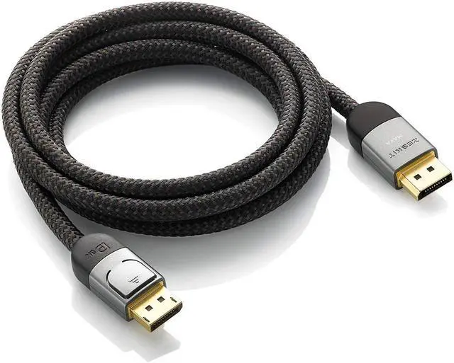 Alt view image 3 of 5 - Maya Certified DP 1.4 Cable, 4K 120Hz 8K 60Hz 1440p 144Hz 240Hz HDR 32.4Gpbs HBR3 (6.5ft, Braided Jacket)