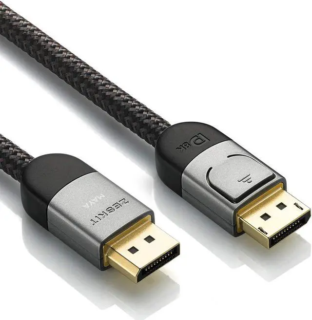 Alt view image 4 of 5 - Maya Certified DP 1.4 Cable, 4K 120Hz 8K 60Hz 1440p 144Hz 240Hz HDR 32.4Gpbs HBR3 (6.5ft, Braided Jacket)
