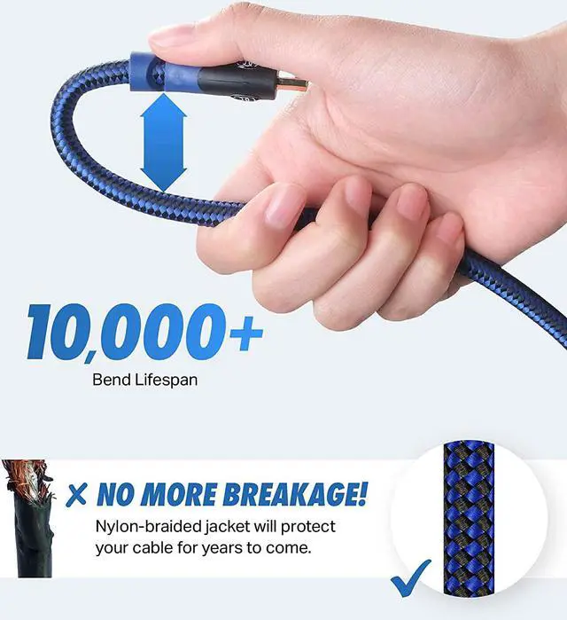 Alt view image 3 of 7 - 4K HDMI Extension Cable 3ft Male to Female Extender - 3 Feet
