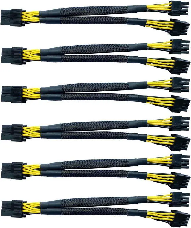 Main image of Endlesss GPU VGA PCI-e 8 Pin Female to Dual 8(6+2) Pin Male PCI Express Adapter Braided Sleeved Splitter Power Cable 9 inch (6 Pack)