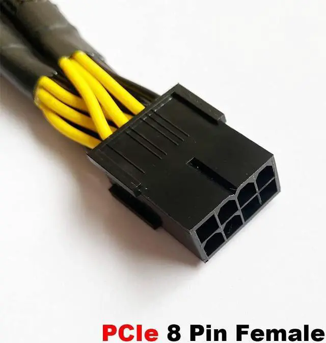 Alt view image 2 of 5 - Endlesss GPU VGA PCI-e 8 Pin Female to Dual 8(6+2) Pin Male PCI Express Adapter Braided Sleeved Splitter Power Cable 9 inch (6 Pack)
