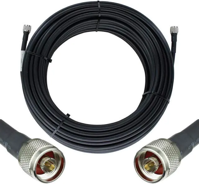 Main image of Bolton400 -LMR®400 Equivalent Coaxial Cable 100ft - Heavy Duty Ultra Low Loss Coax Cable 50ohm - N Male to N Male - 100 feet Black - for Home and Commercial Signal Booster Installation