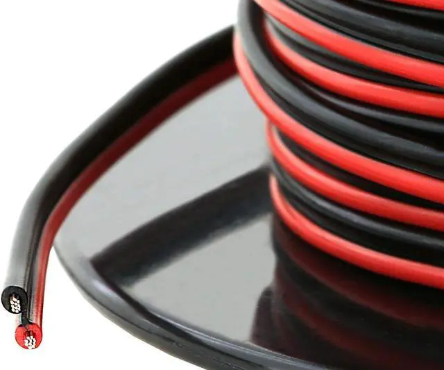 Alt view image 2 of 2 - GS Power Pure Copper 20 AWG (American Wire Gauge) 100 ft Red & 100ft Black Bonded Zip Cord Power Speaker Cable for Car Audio Home Stereo LED Light (Also in 50 & 200ft Roll)